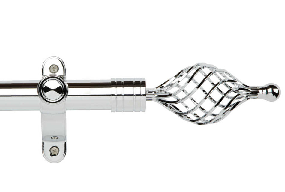 Galleria Metals 50mm Eyelet Pole Chrome Twisted Cage