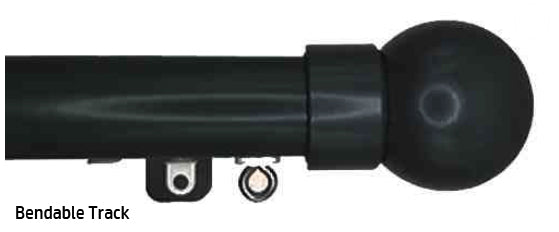 Cameron Fuller System Round38 Bendable Curtain Track Ball Black