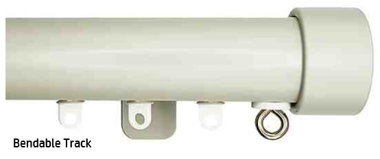 Cameron Fuller System Round38 Bendable Curtain Track Endcap Chalk