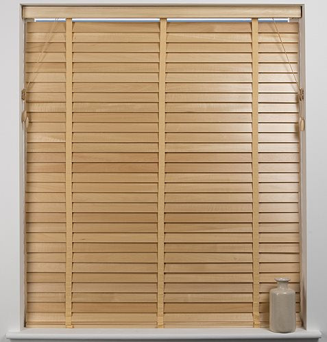 Universal Hardwood 50mm Slat Venetian Blind, Natural