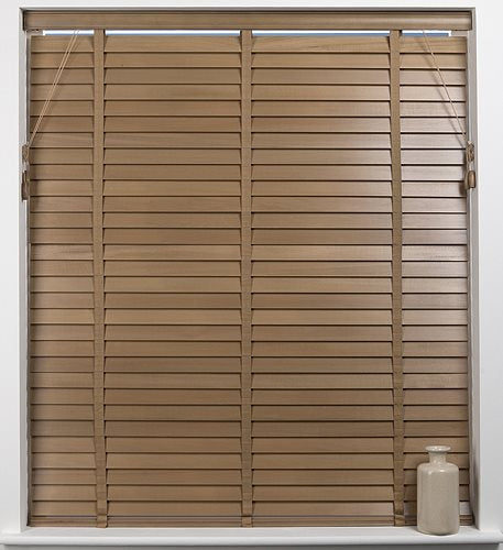 Universal Hardwood 50mm Slat Venetian Blind, Oak