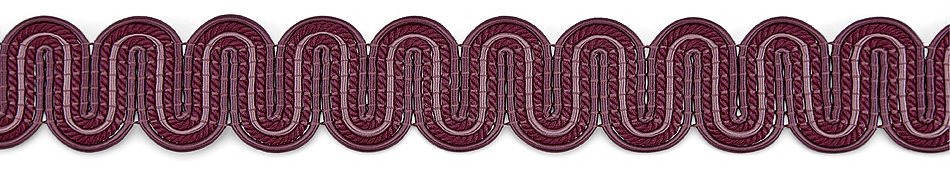 Hallis Antoinette Serpentine Scroll Braid Trimming Mulberry