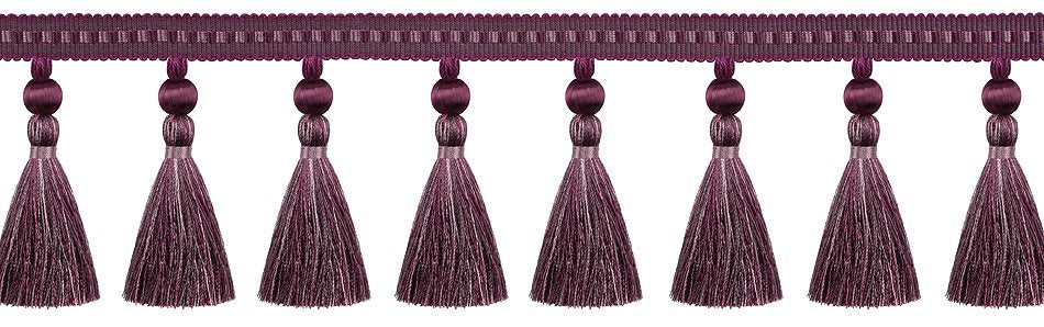 Hallis Antoinette Tassel Fringe Trimming Mulberry