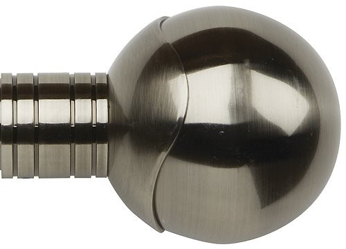 Galleria Metals 50mm Finial Brushed Silver Orb