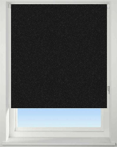 Universal Textured Roller Blind, Sparkle Black
