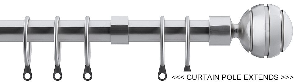 Speedy 16mm-19mm Extendable Pole Satin Silver, Sliced Ball