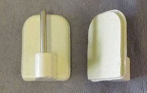 Hallis Self Adhesive Net Rod Hooks, White