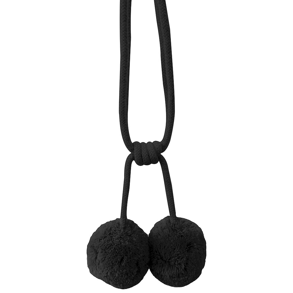 Jones Hygge Pom Pom Tieback, Black