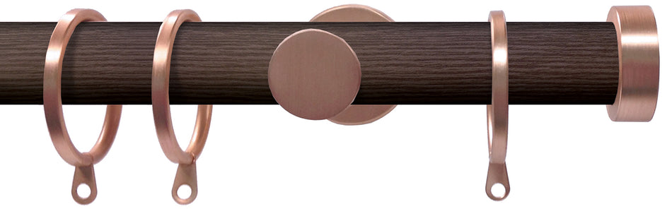 Swish Soho 28mm Metal Woodgrain Pole Funk Rose Gold