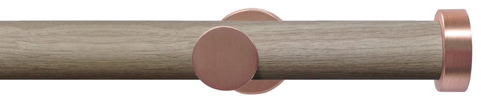 Swish Soho 28mm Metal Woodgrain Eyelet Pole Chic Rose Gold