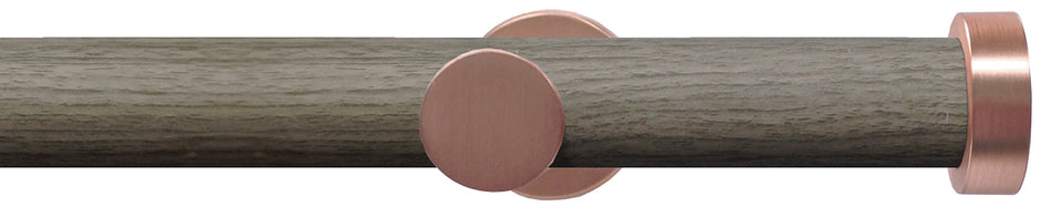 Swish Soho 28mm Metal Woodgrain Eyelet Pole Jazz Rose Gold