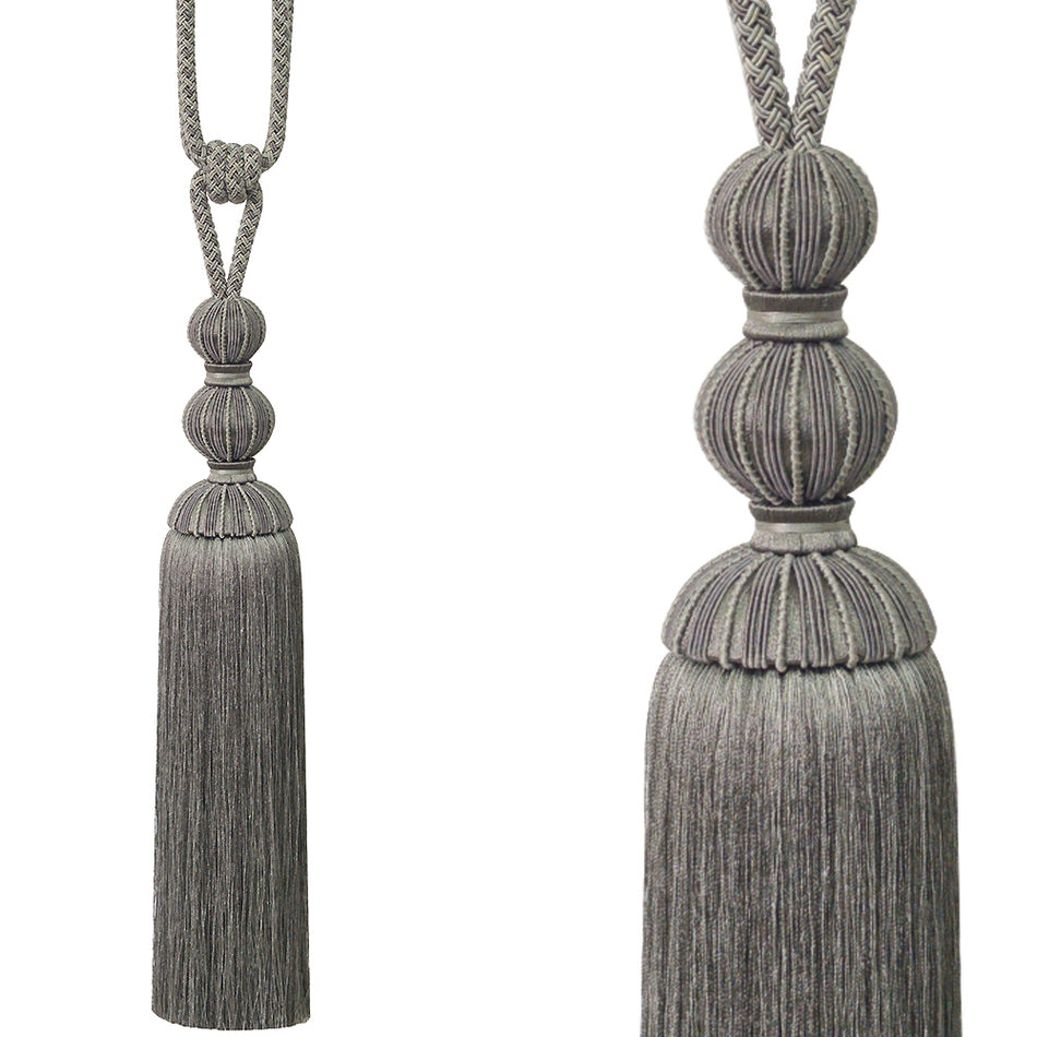 Jones Bexley Rope Tieback, Pewter