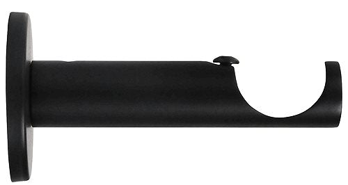 Renaissance Contemporary 35mm Metal Curtain Pole Bracket Matt Black