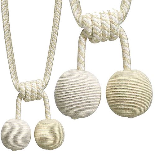 Hallis Jazz Ball Rope Tieback Cream