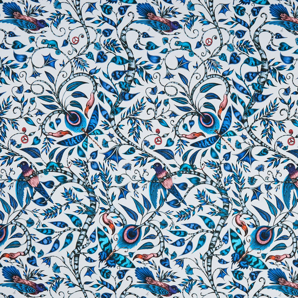 Clarke & Clarke Animalia Rousseau Blue Fabric