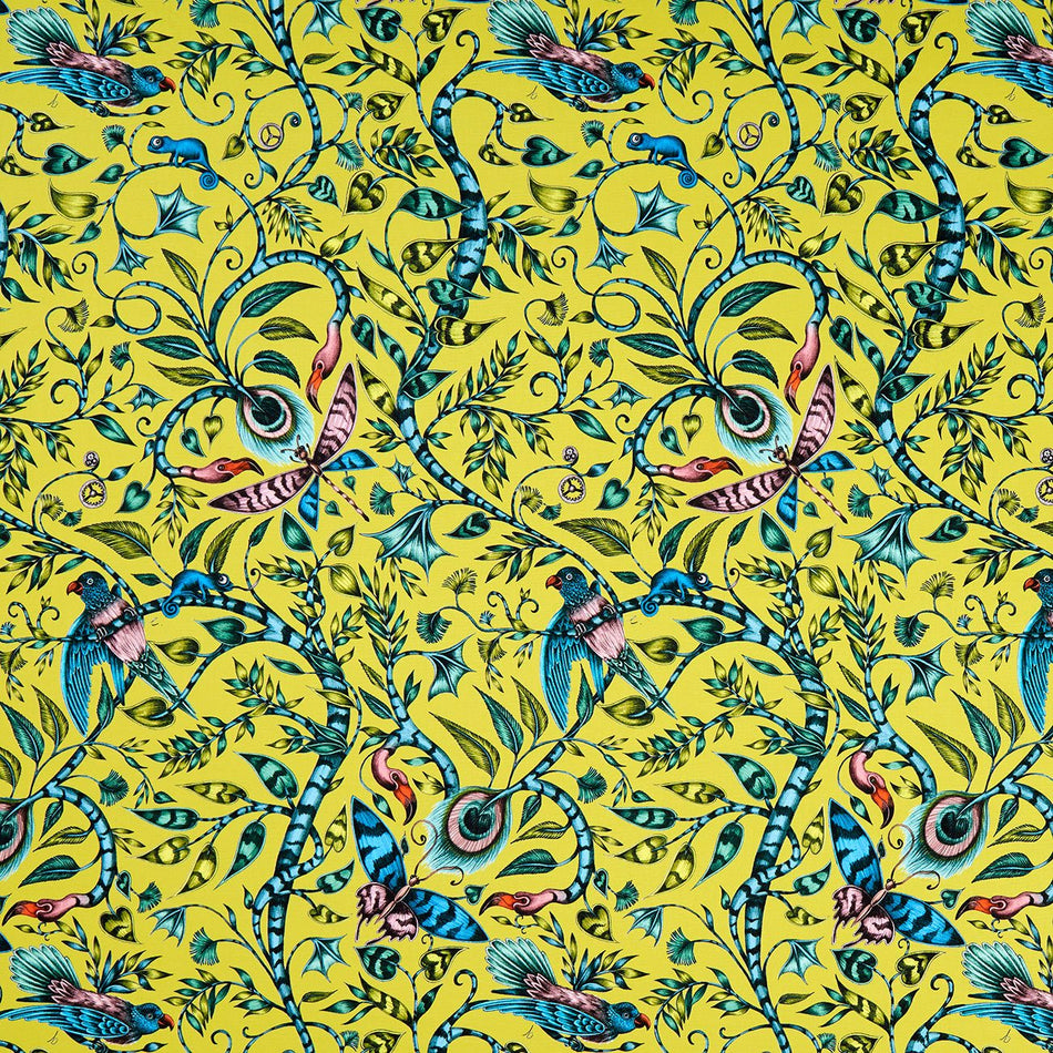 Clarke & Clarke Animalia Rousseau Lime Fabric