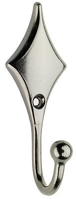 Swish Decorative Curtain Tieback Hook, Diamond, Satin Nickel
