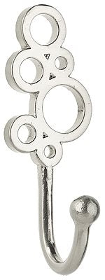 Swish Decorative Curtain Tieback Hook, Circle, Satin Steel