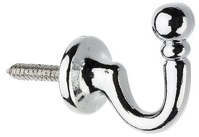 Swish Decorative Curtain Tieback Hook, Ball, Chrome