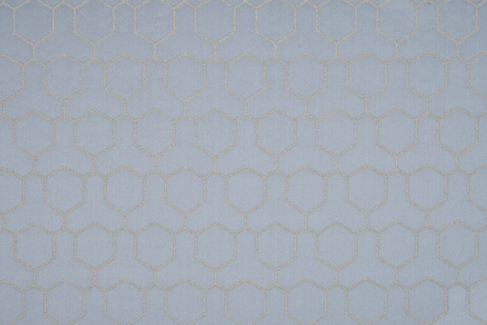 Beaumont Textiles Masquerade Hepburn Silver Blue Fabric