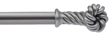 Bradley 19mm Steel Curtain Pole Polished, Twisted Knot