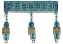 JLS Quartet Trimming Bead Fringe, Teal