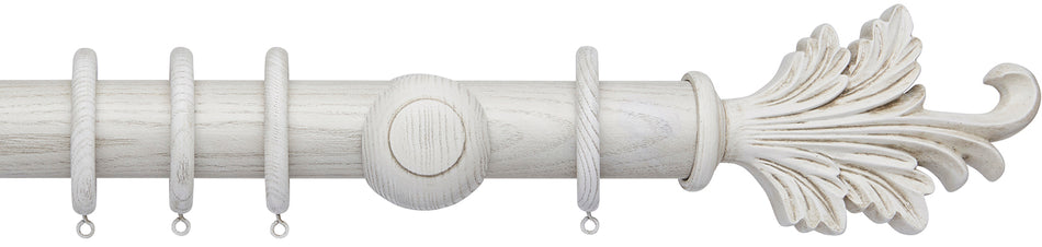 Ashbridge 45mm Wood Pole, Parchment White, Tatton
