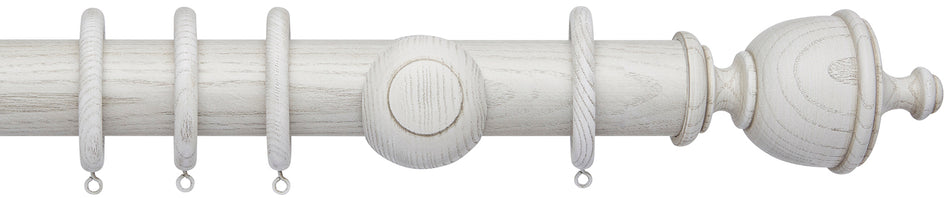Ashbridge 45mm Wood Pole, Parchment White, Chatsworth