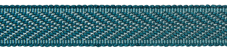 Hallis Opulent Trim Herringbone Braid 18mm Teal