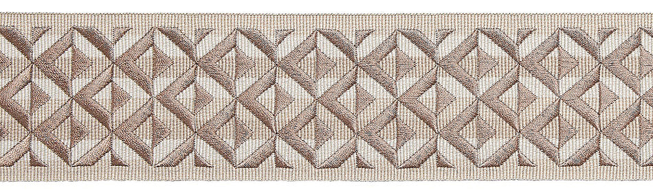 Hallis Opulent Trim Wide Embroidered Braid 60mm Bisque