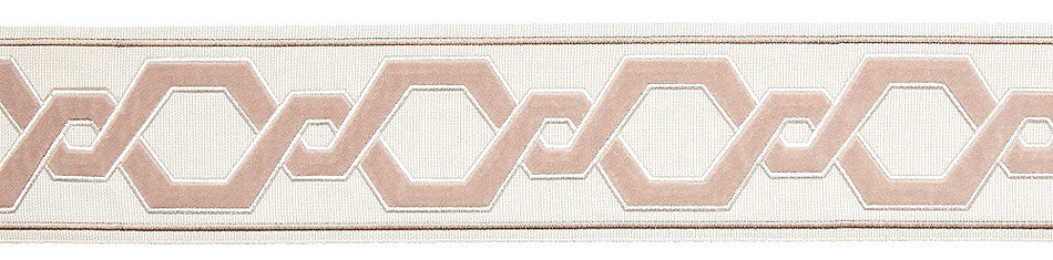 Hallis Opulent Trim Wide Applique Velvet Braid 90mm Bisque