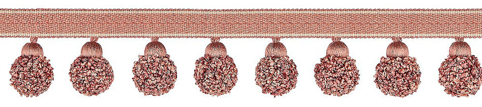 Hallis Opulent Trim Pom Pom 50mm Blush
