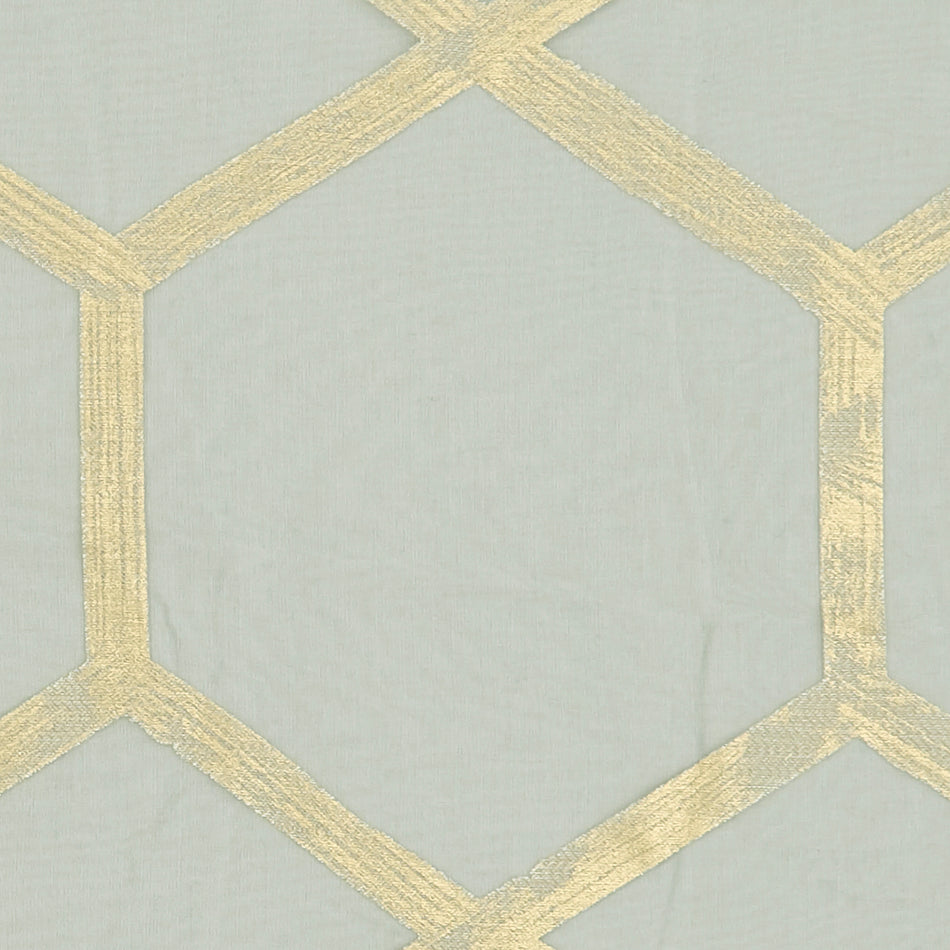 Clarke & Clarke Metalli Forma Charcoal_Gold Fabric