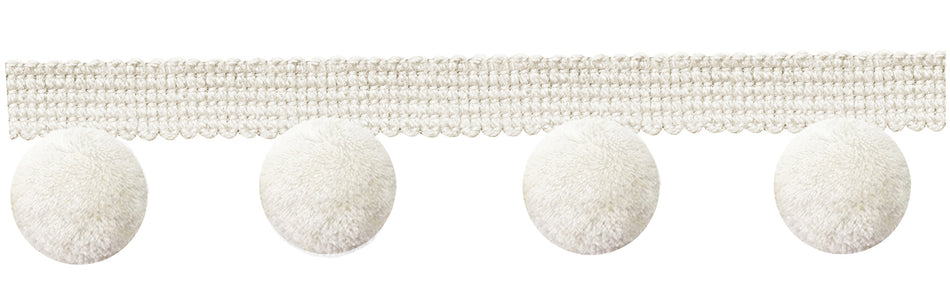 Jones Hygge Small Pom Pom Fringe, Cream