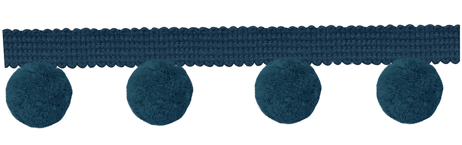 Jones Hygge Small Pom Pom Fringe, Teal