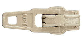 Hallis Enamelled Zip Auto-Lock Sliders, Beige