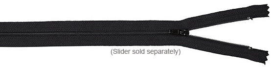 Hallis No.3 Closed End Zips 18' Black