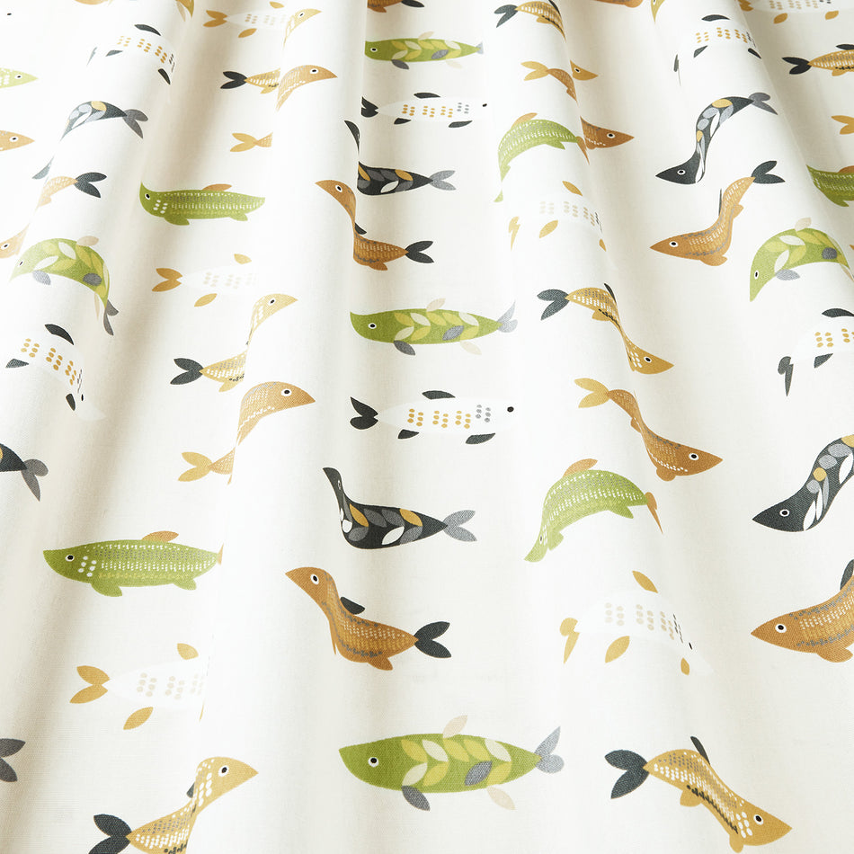 Iliv Levande Mr Fish Saffron Fabric