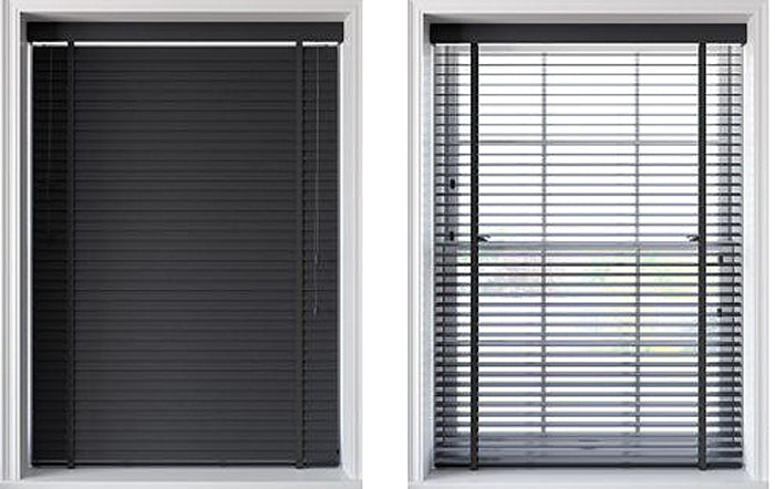 Speedy 50mm Slat Faux Wood Venetian Blind, Slate