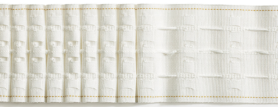 Hallis 76mm Multi-Woven Curtain Heading Tape, White