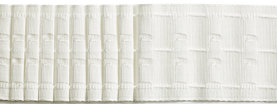 Hallis 76mm Standard Woven Curtain Heading Tape, White