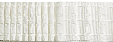 Hallis 76mm Standard Woven Curtain Heading Tape, White