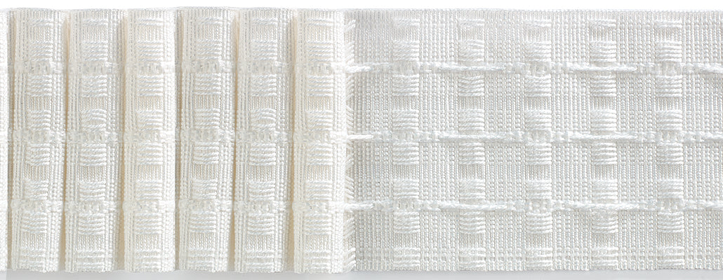 Hallis 76mm Multipocket Curtain Heading Tape, White