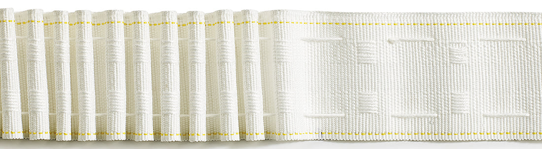 Hallis 50mm Rollspleat Curtain Heading Tape, White