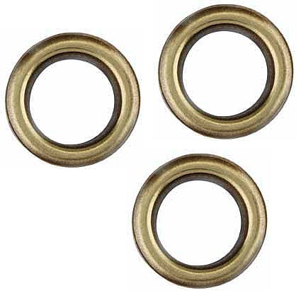 Hallis 40mm, 50mm, 66mm Premium Brass Eyelets, Spun Brass