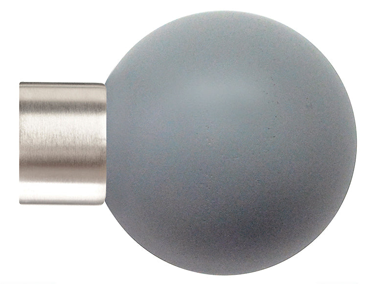 Jones Strand 35mm Pole Finial Only Matt Nickel, Lead Painted Ball