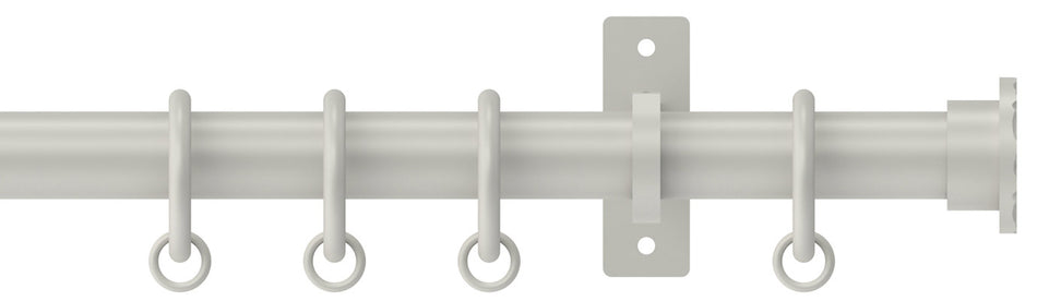 Arc 25mm Metal Pole Warm Grey, Hammered Disc