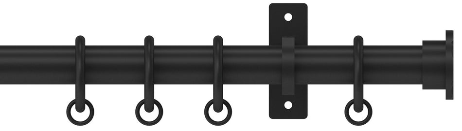 Arc 25mm Metal Pole Soft Black, Hammered Disc