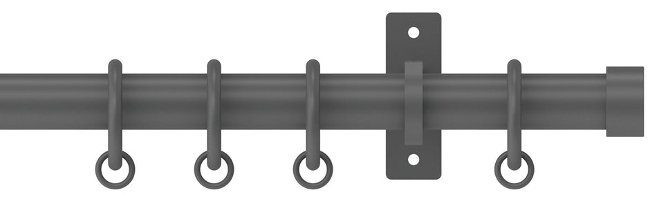 Arc 25mm Metal Pole Gunmetal, Stud