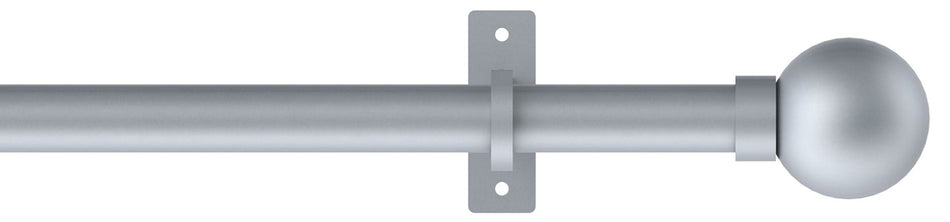 Arc 25mm Eyelet Pole Soft Silver, Ball